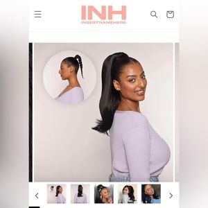 LIANEV X INH Mid-Length Soft Curls Ponytail Extension in Jet Black